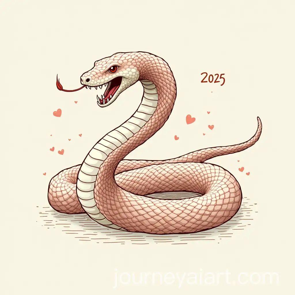 Happy-Snake-Symbolizing-2025-New-Year-with-Work-Congratulations