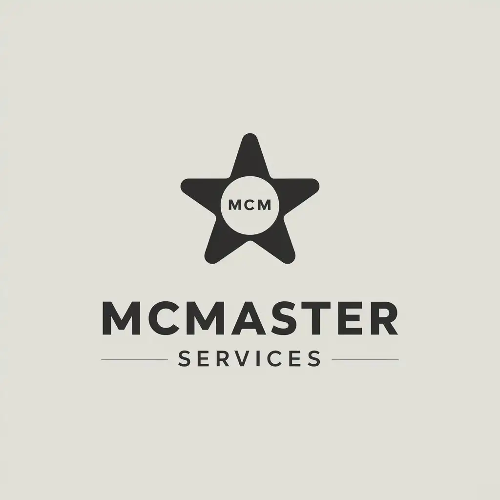 LOGO Design For McMaster Services Minimalistic Logo with Integrated McM Symbol