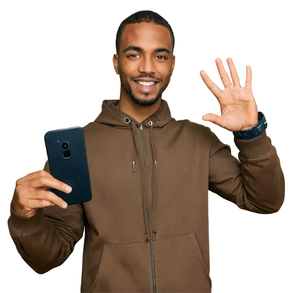 HighQuality-PNG-Image-of-a-Black-Man-Showing-a-Phone-Screen