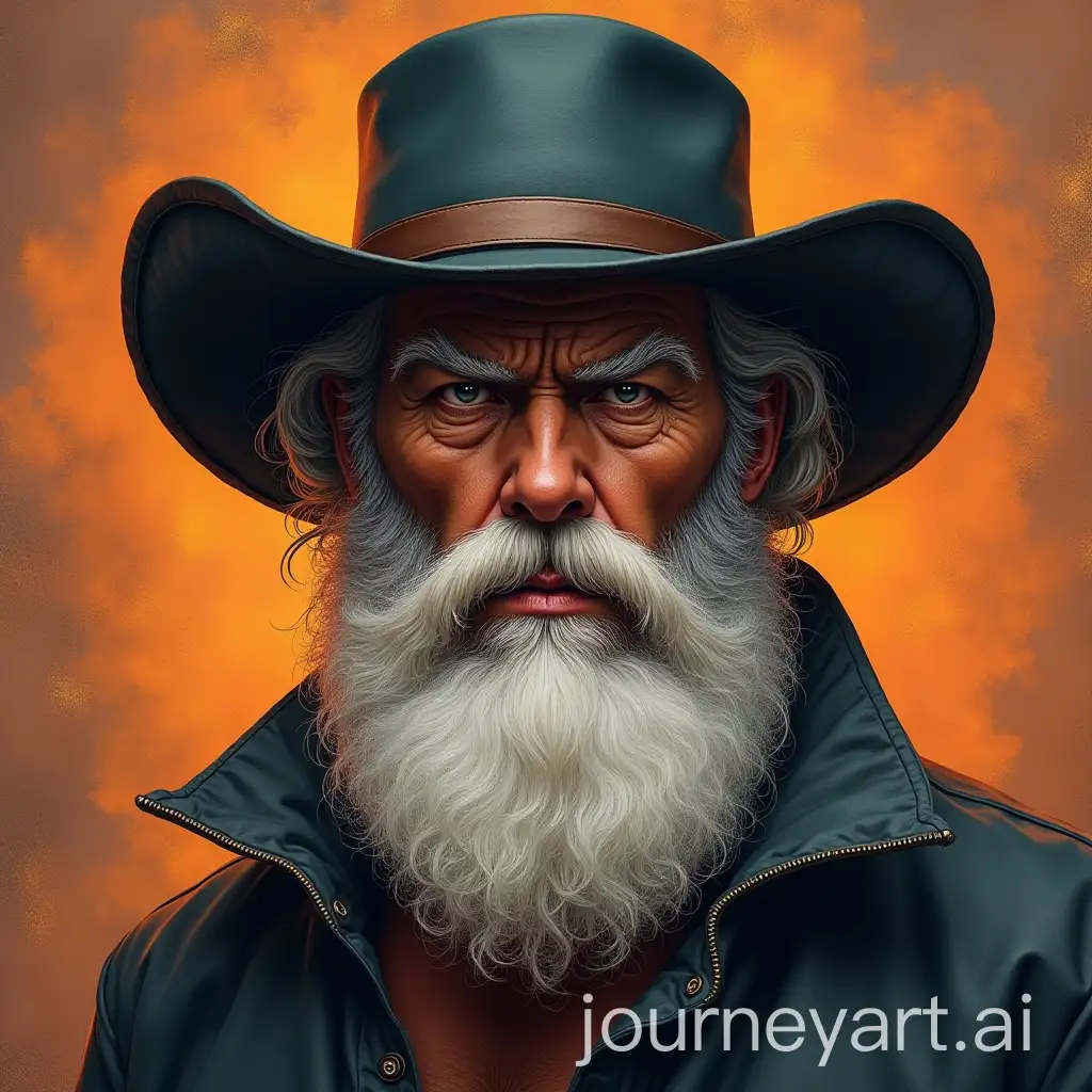 Angry-Man-with-Beard-and-Hat-Highly-Detailed-Portrait