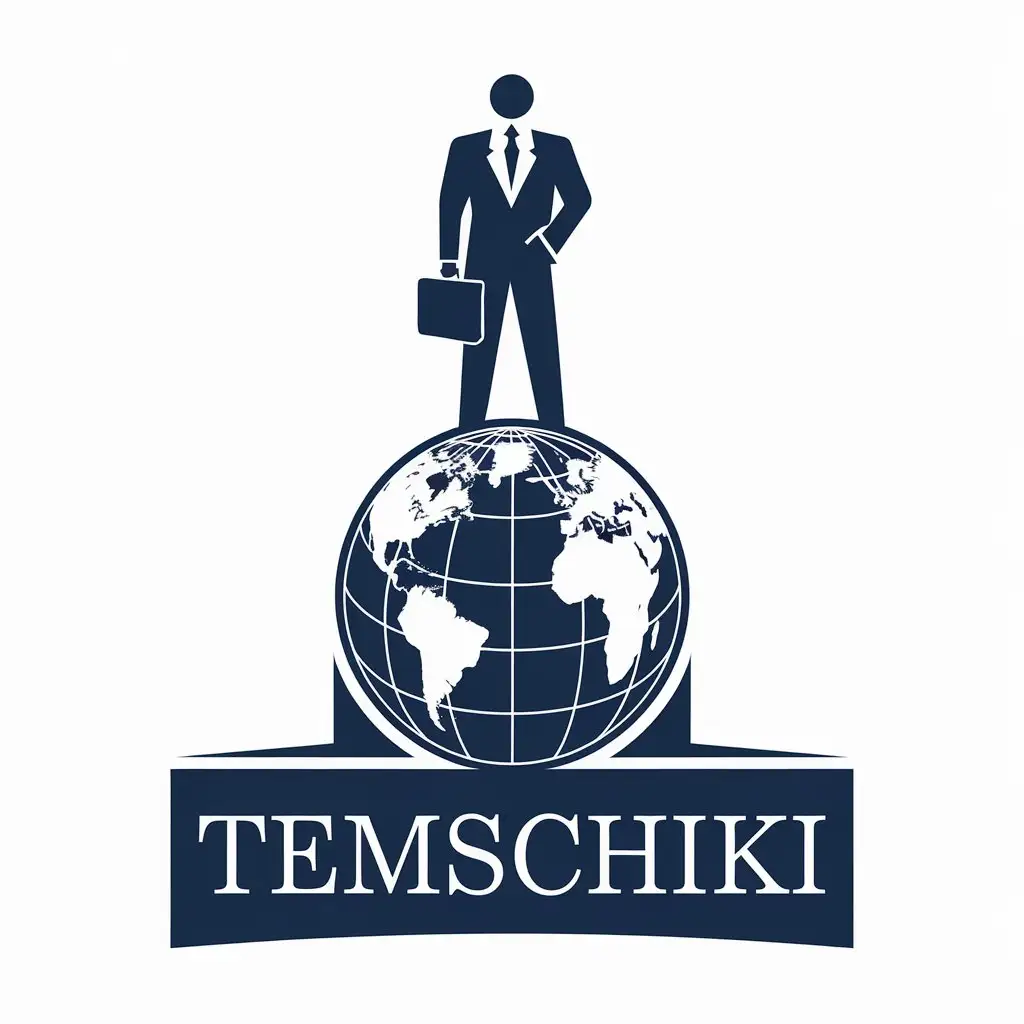 a vector logo design,with the text "TEMSCHIKI", main symbol:businessman,Moderate,be used in Finance industry,clear background