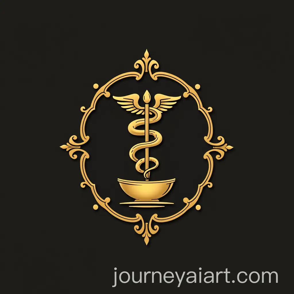 Gold-Pharmacy-Symbol-with-Stylized-Snake-CoAI-Image-Prompt-Expansioniled-Around-Bowl-in-Minimalist-Design
