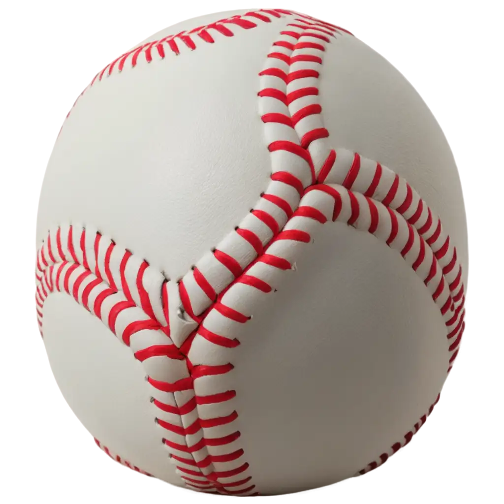 HighResolution-PNG-Image-of-Professional-Baseball-with-White-Leather-and-Red-Stitching