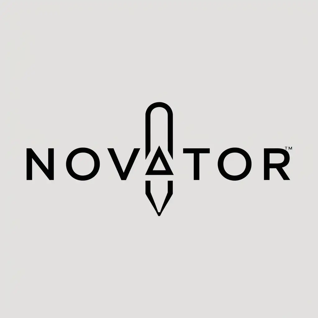 LOGO Design for Novator Minimalistic Pencil Symbol for Nonprofit Industry