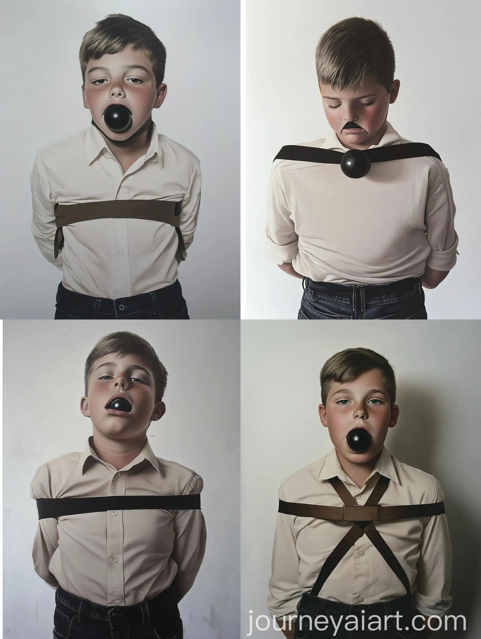 Teenage-Boy-in-Restraints-with-Black-Ball-Gag-White-Shirt-and-Jeans