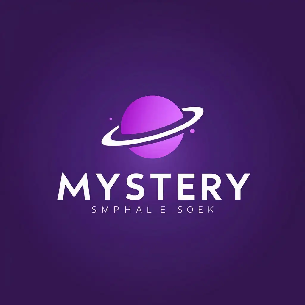 LOGO-Design-for-Mystery-Minimalistic-Purple-Planet-on-Clear-Background