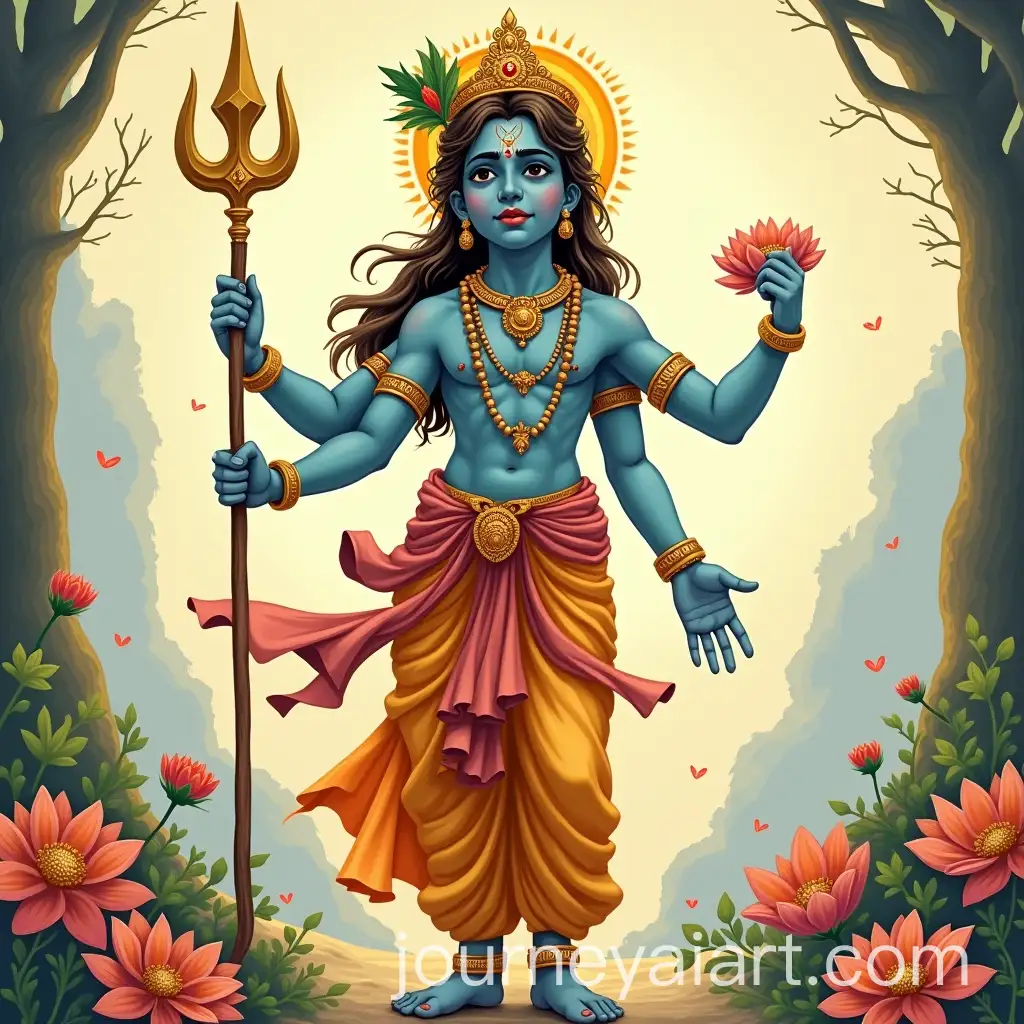 Illustration-of-Lord-Krishna-in-Traditional-Style