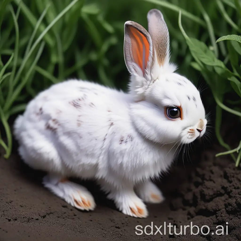 Adorable-Small-Rabbit-Sitting-on-Grassy-Meadow