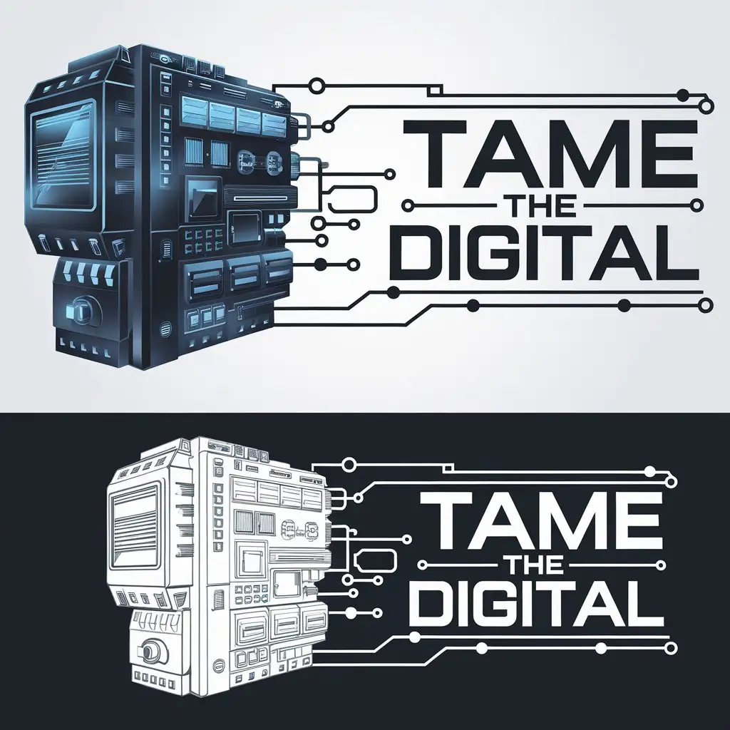 LOGO-Design-for-Tame-the-Digital-Vector-Logo-with-Digital-Symbol-in-the-Technology-Industry