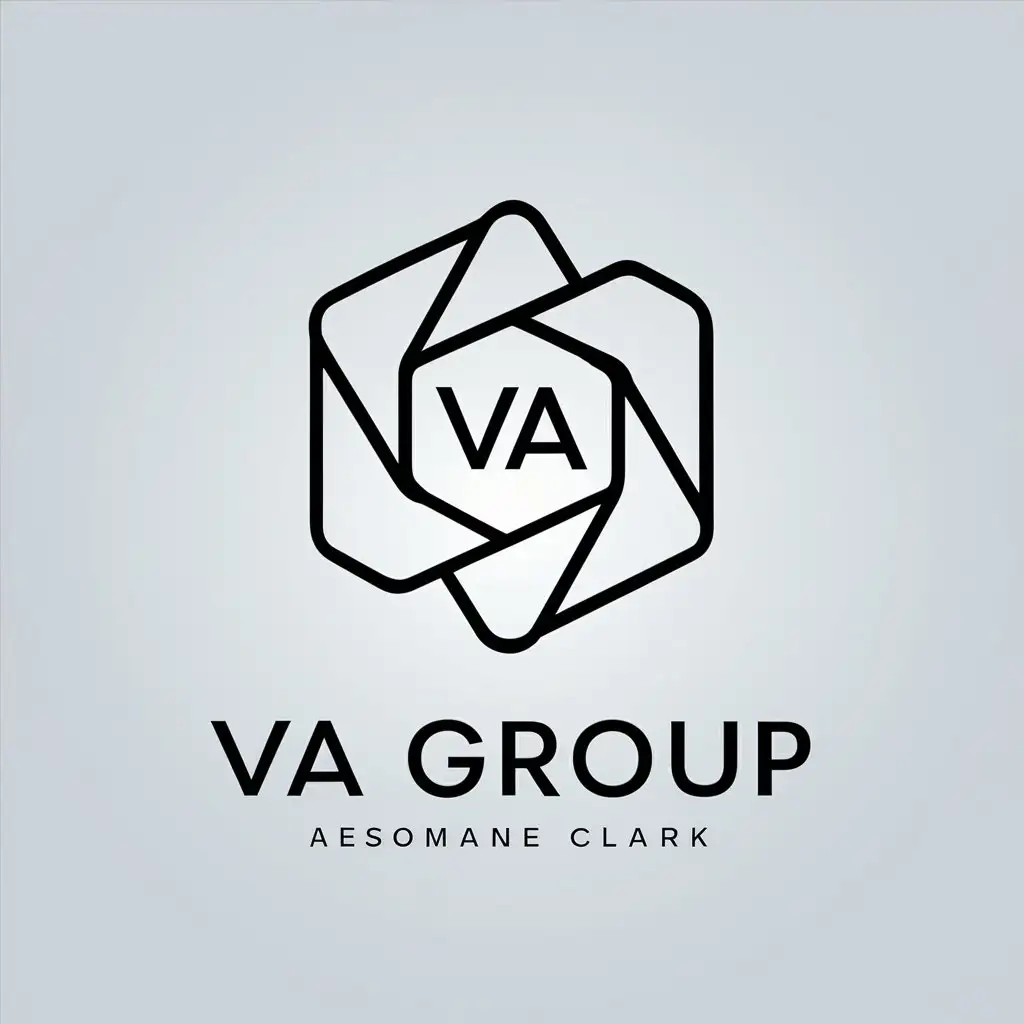 a vector logo design,with the text "VA Group", main symbol:Cardan joint,complex,be used in Automotive industry,clear background