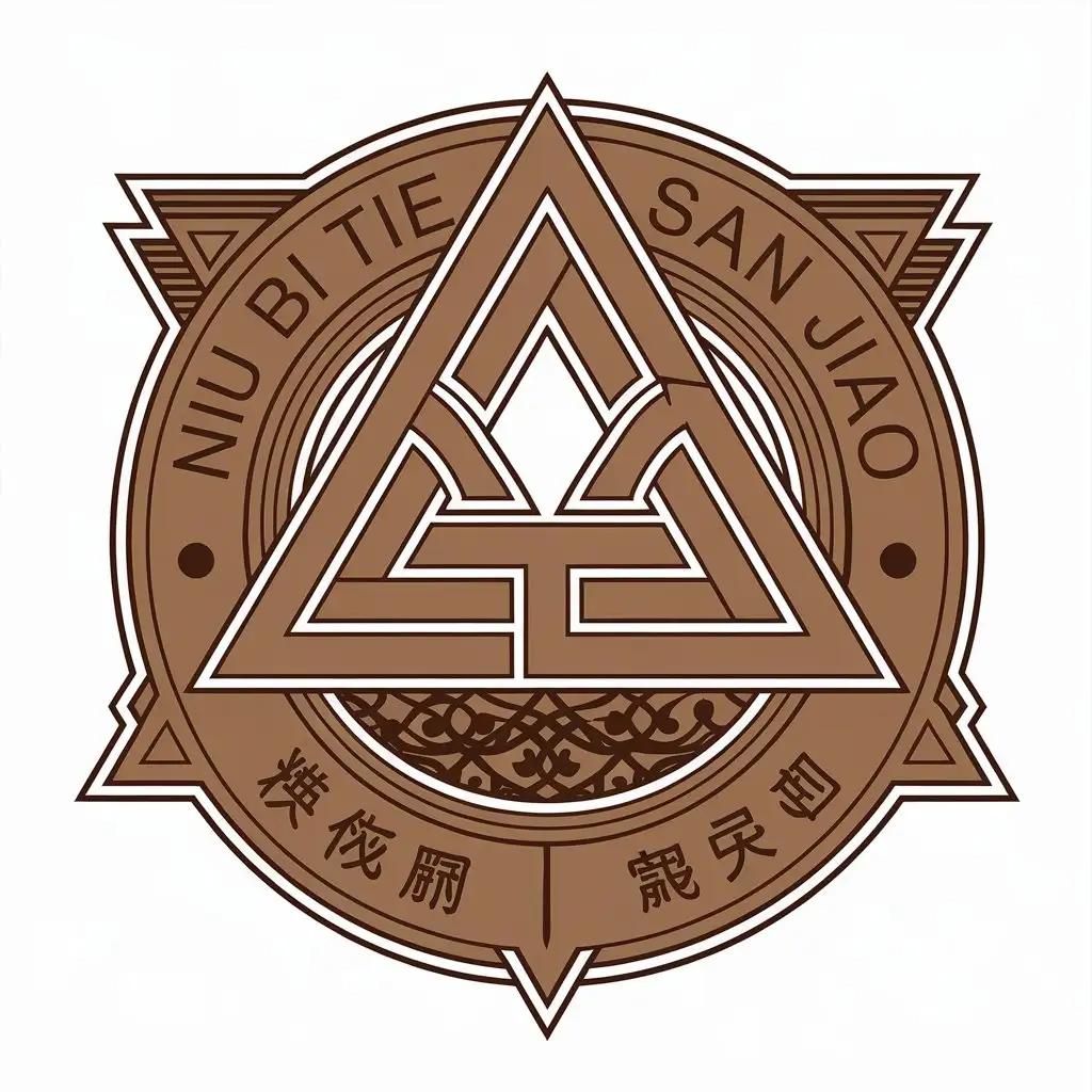 LOGO-Design-For-Niu-Bi-Tie-San-Jiao-Triangle-Symbol-in-Vector-Art