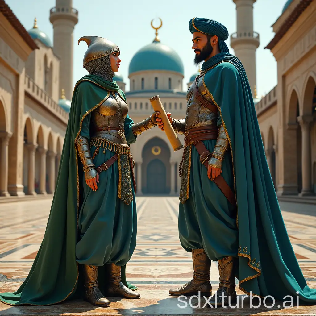 Muslim-Warrior-Commanders-in-a-Luxurious-Medieval-Fortress