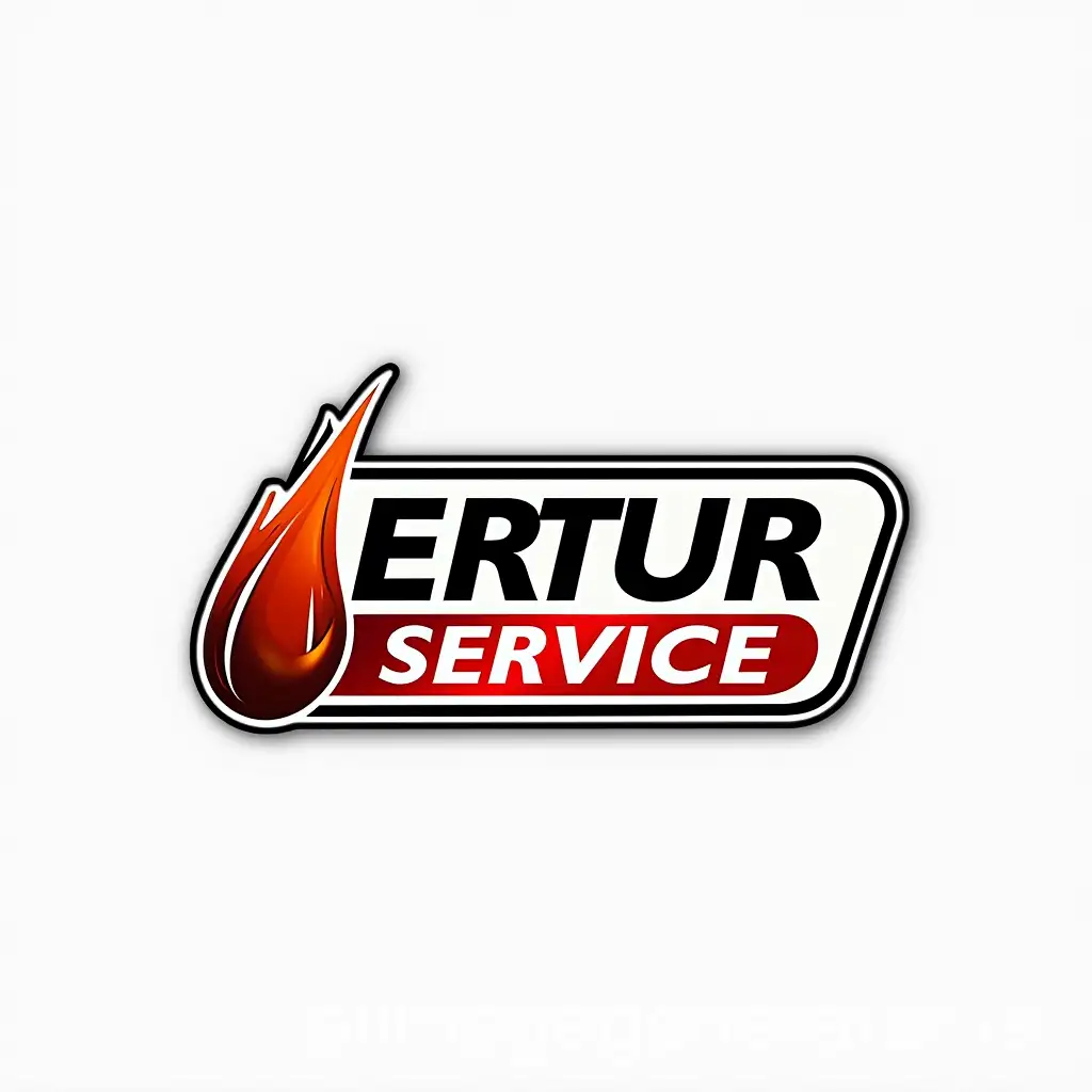 draw a logo for companies oil change for cars show there oil car text: ERTUR SERVICE make so that no one has not have want to see an unusual logo