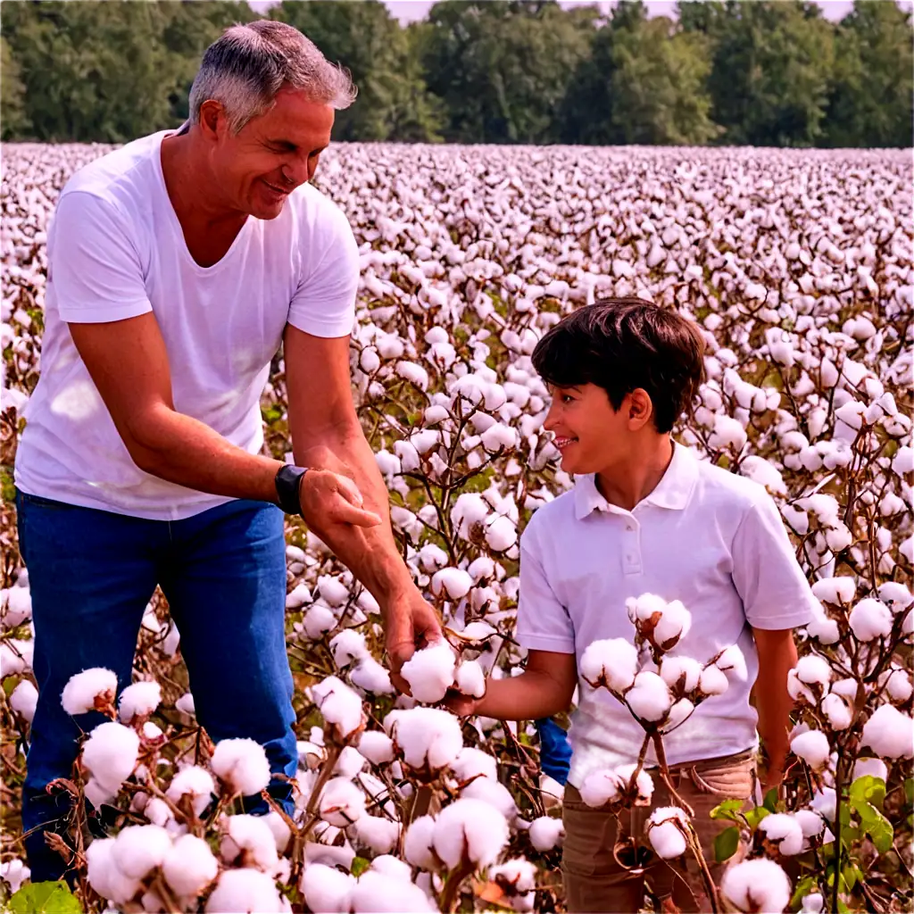 Father-and-Son-in-Cotton-Farm-PNG-Image-Authentic-Farming-Moment-Captured