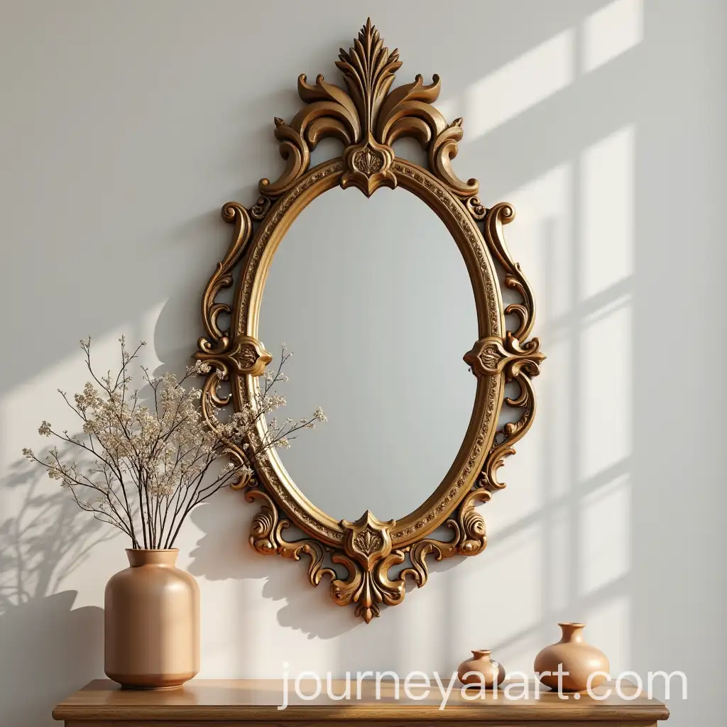 Decorative-and-Deformed-Mirrors-with-Minimalist-Iranian-Cultural-Fusion