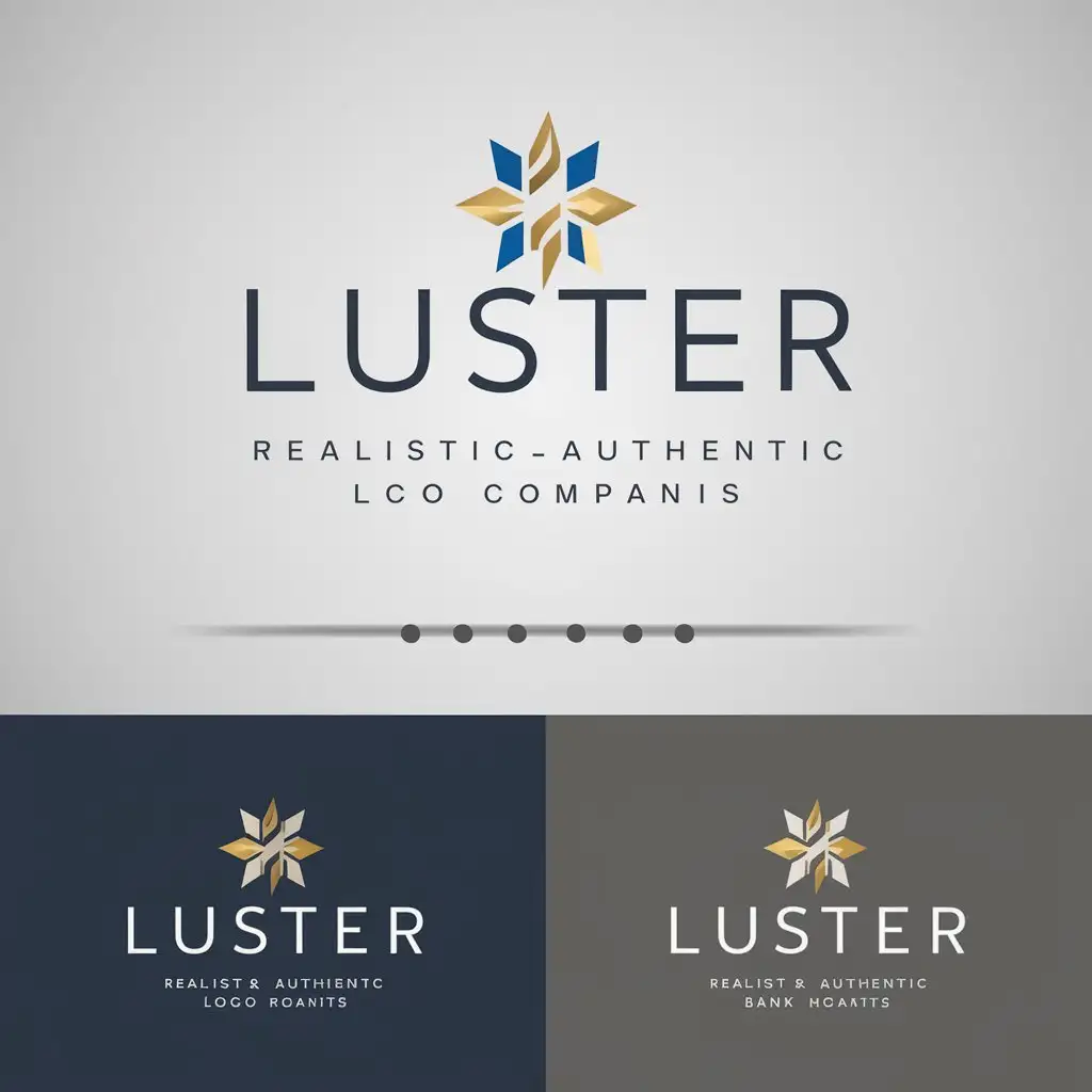 LOGO Design For Luster Realistic and Authentic Bank Logo in Blue and Gray