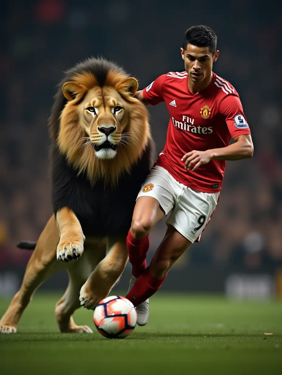 Football-Player-and-Lion-in-Dynamic-Play