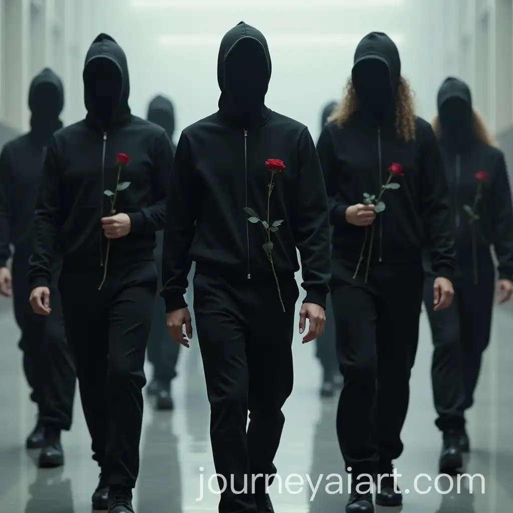 Mysterious-Figures-in-Black-Tracksuits-Holding-Black-Roses
