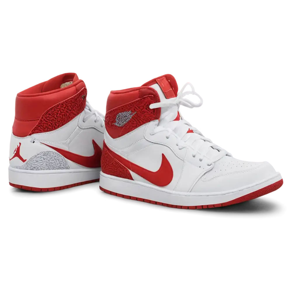 Stunning-PNG-of-White-and-Red-Nike-Air-Jordan-Shoes-Gripped-by-a-Red-and-White-Snake