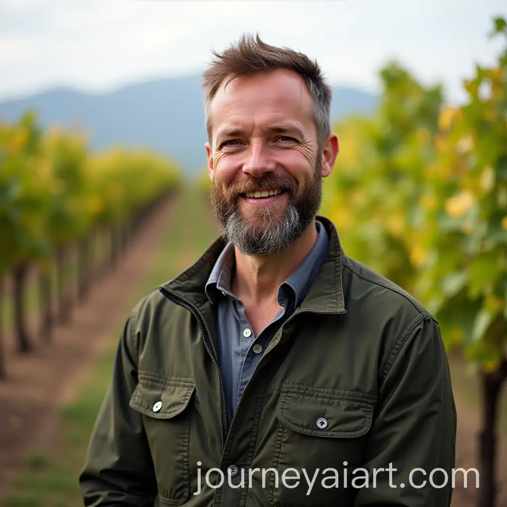 MiddleAged-Man-with-Beard-Posing-in-Front-of-Vineyard