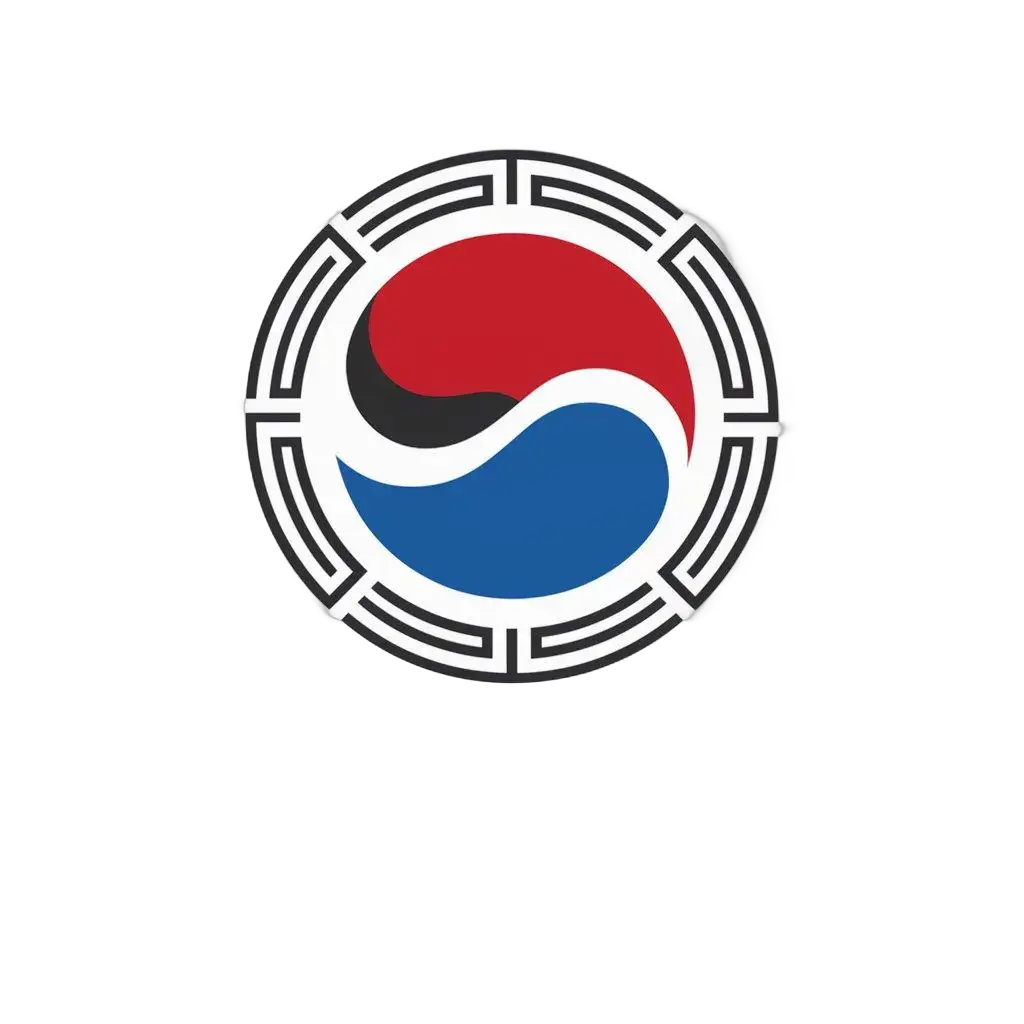 a vector logo design,with the text "Han Baicai Xiao Jin", main symbol:South Korea,Moderate,clear background