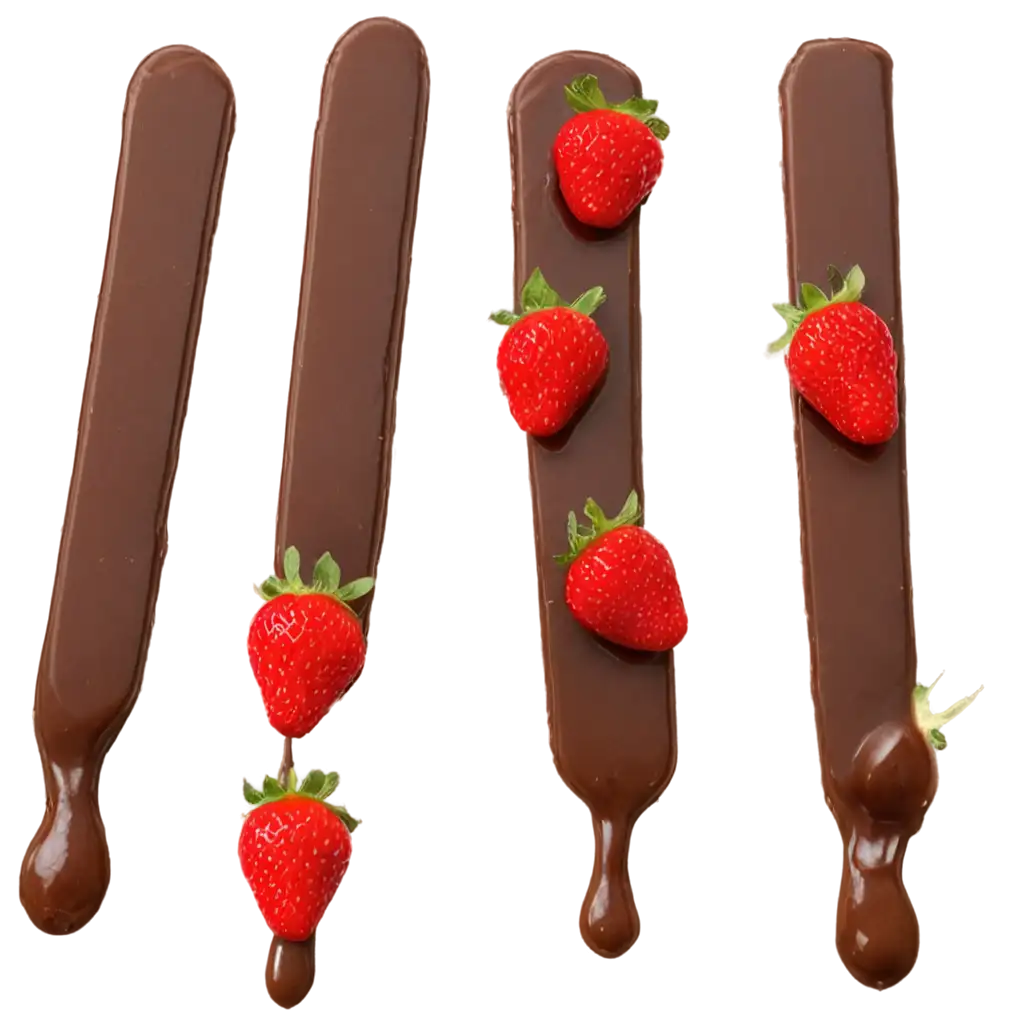 Stream-of-Chocolate-Banana-and-Strawberry-Toppings-for-Ice-Cream-PNG-Image