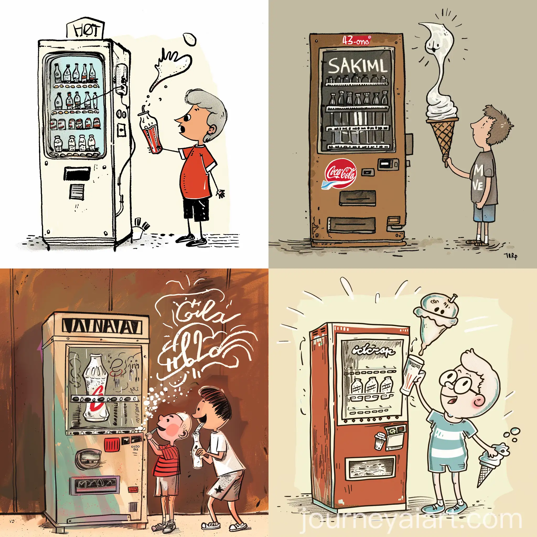 SovietEra-Soda-Machine-Humorous-Cartoon-Scene-with-Kids-and-Ice-Cream
