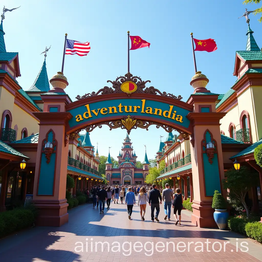 Entrance-to-Adventurlandia-Amusement-Park-with-Vibrant-Signage