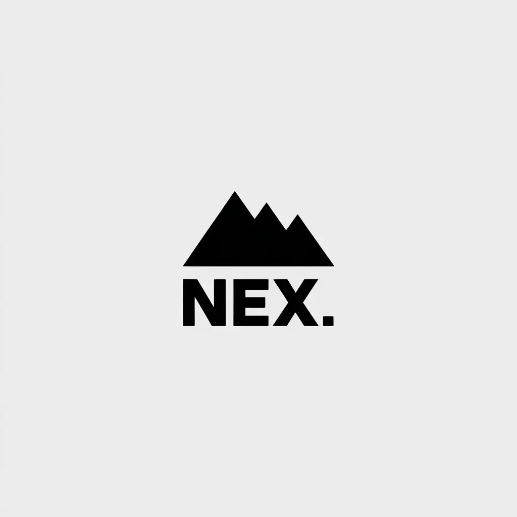 LOGO Design for NEX Minimalistic Mountain Silhouette for the Entertainment Industry