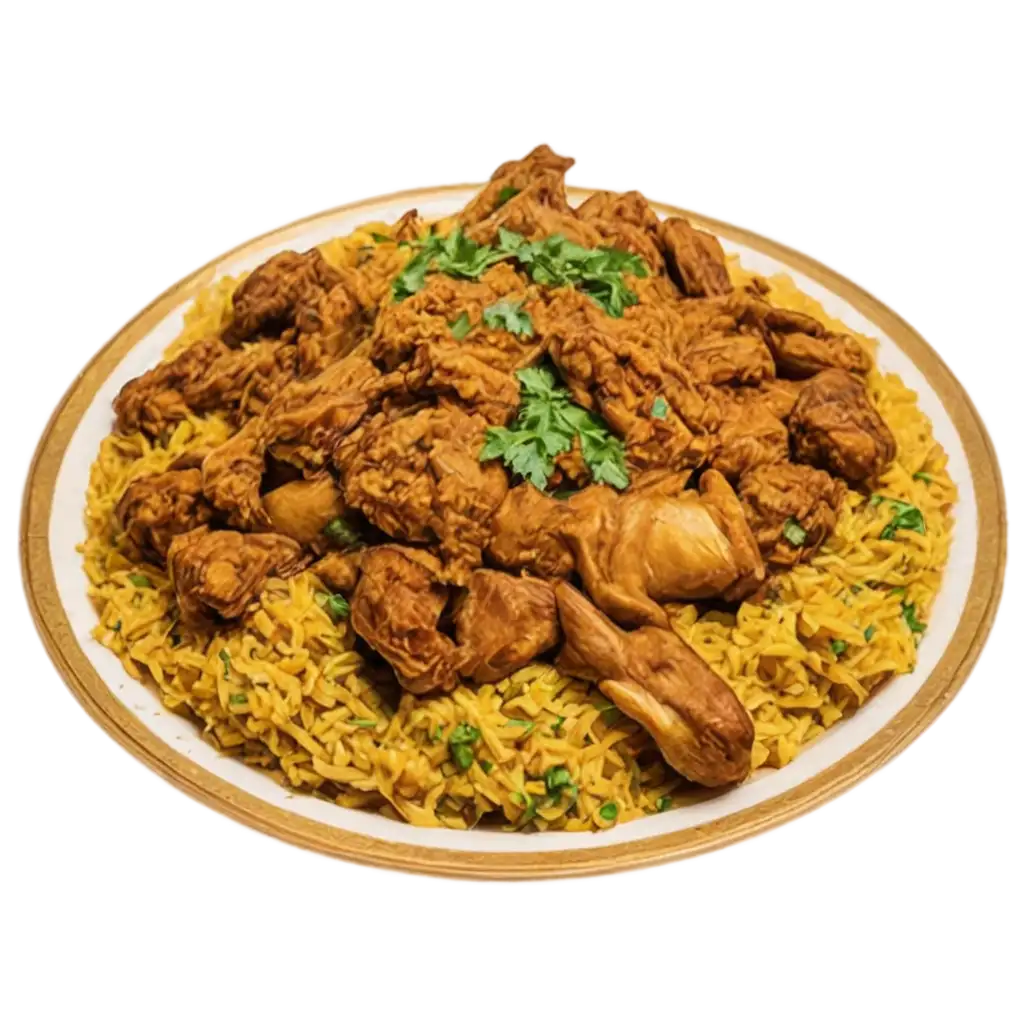 PNG-Image-of-a-Plate-of-Biryani-with-Chess-Pieces-HighQuality-Visual-Concept