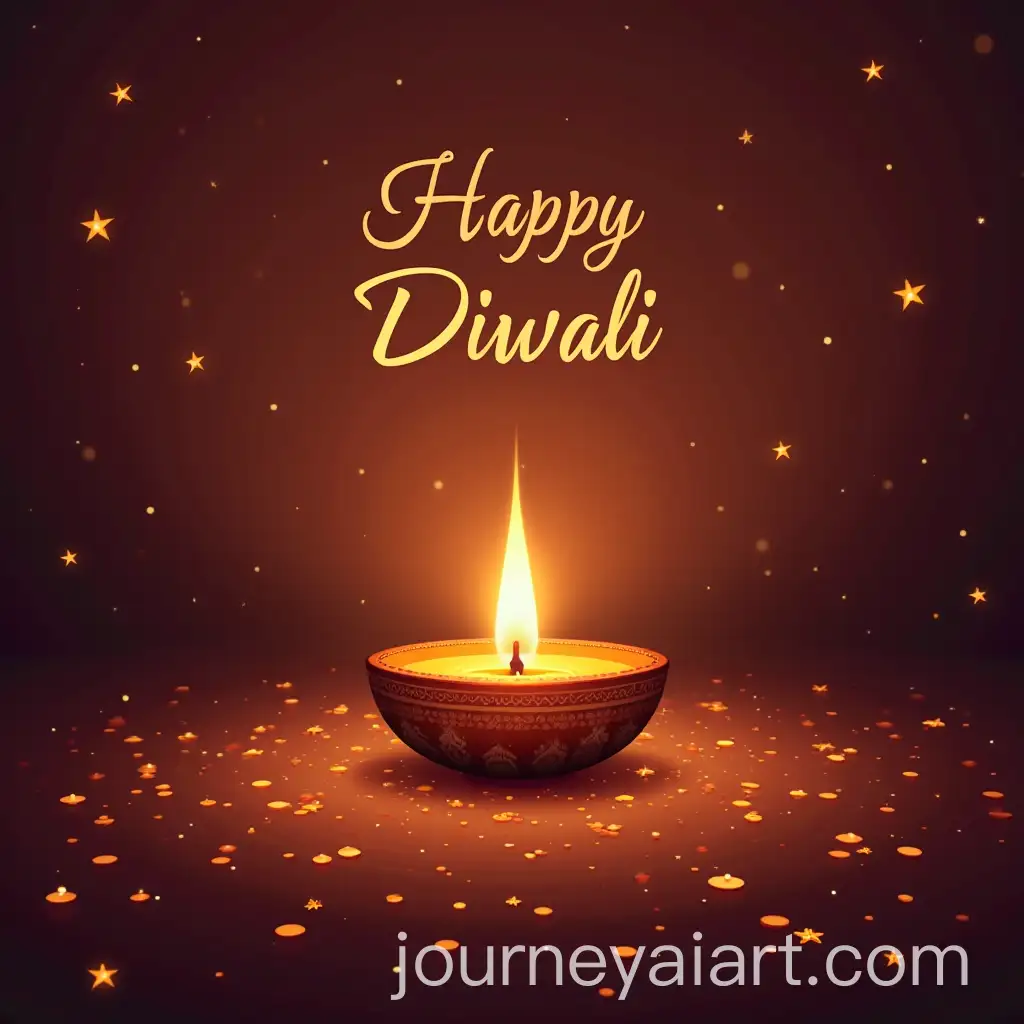 Colorful-Happy-Diwali-Celebration-Background-with-Diya-Lamps-and-Festive-Decorations