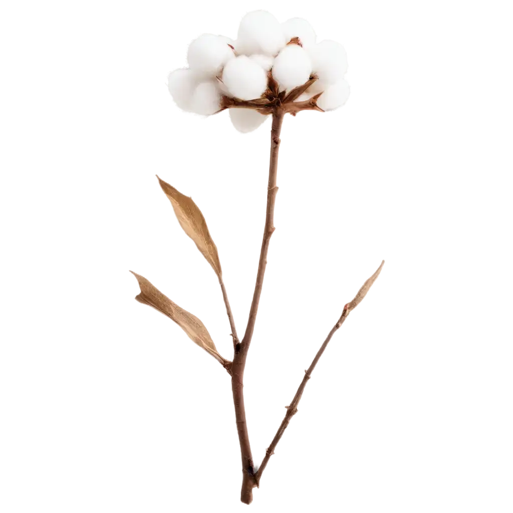 Photorealistic-PNG-Image-of-Cotton-Twigs-Top-View-Captured-with-Canon-50mm-Camera