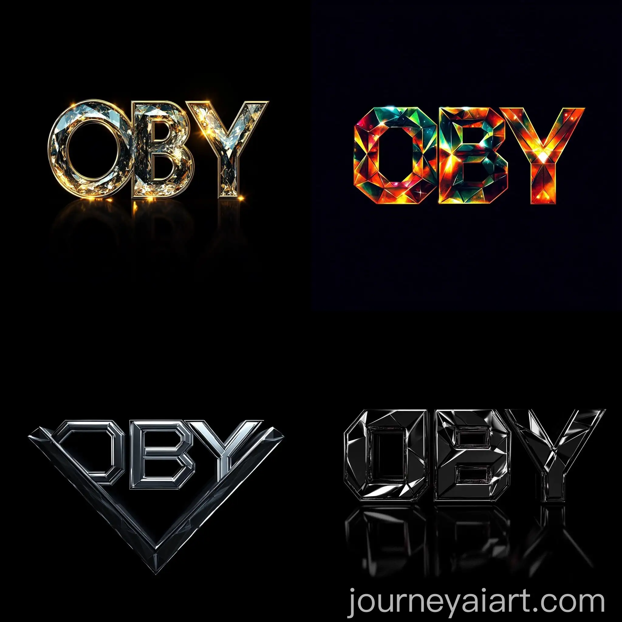 Diamond-Style-Text-Logo-OBY-on-Black-Background