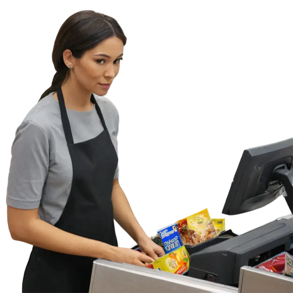 Supermarket-Cashier-PNG-Image-HighQuality-Visual-Representation-for-Various-Applications