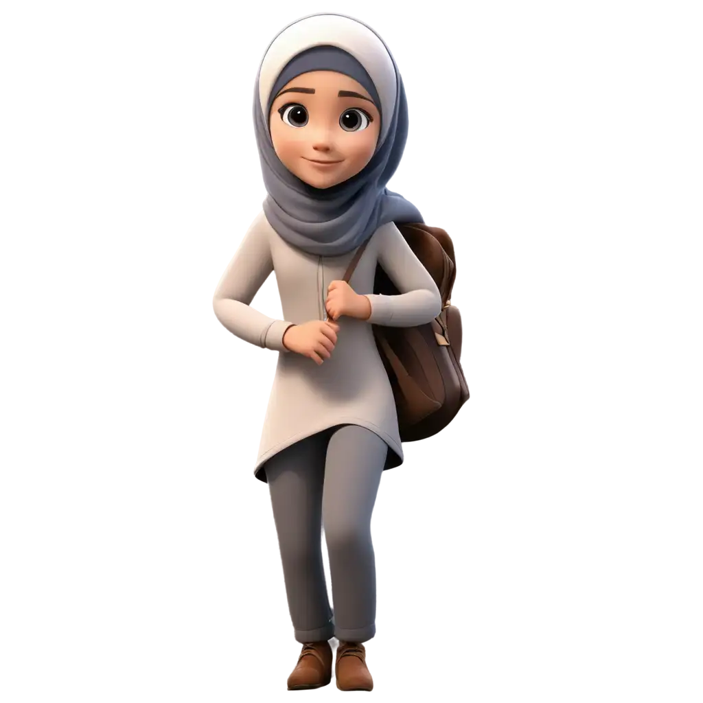 Adorable-Cartoon-Muslim-Girl-PNG-Create-a-Heartwarming-Character-for-Various-Uses