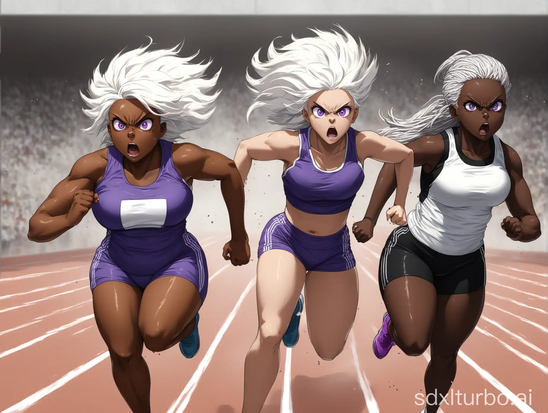 Two-Energetic-Black-Girls-with-Unique-Features-Running-in-Sports-Attire