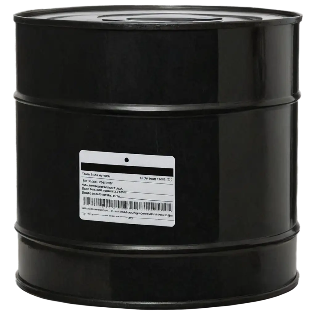 Black-Chemical-Drum-with-Label-PNG-HighQuality-Transparent-Image-for-Various-Applications