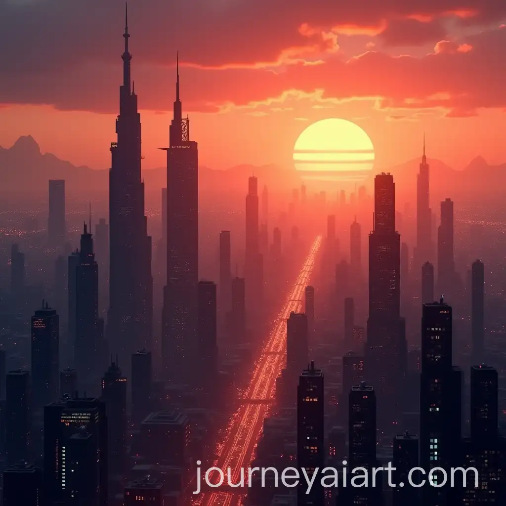 Futuristic-CyberpunkAI-Art-Prompt-Expansion-City-Skyline-at-Sunset-with-Cinematic-Lighting
