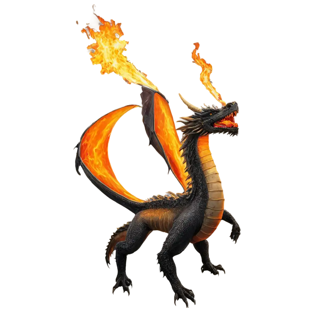 dragon with fire