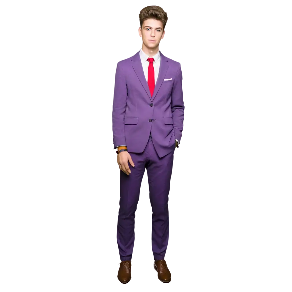 Stylish-17YearOld-Man-in-a-Purple-Suit-PNG-Image-for-Creative-Projects