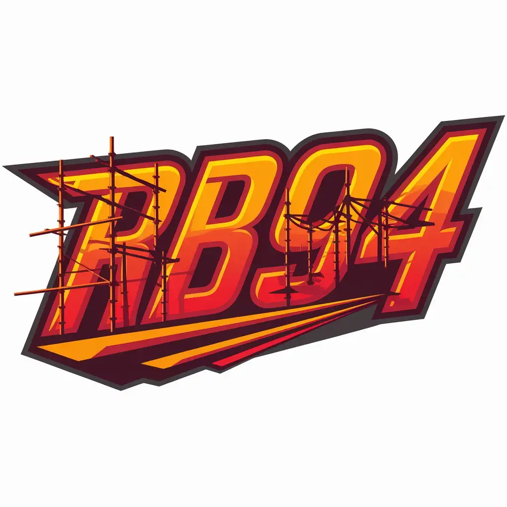 LOGO Design for RB94 Bold Motorsport Style with Bright Orange and Red Elements