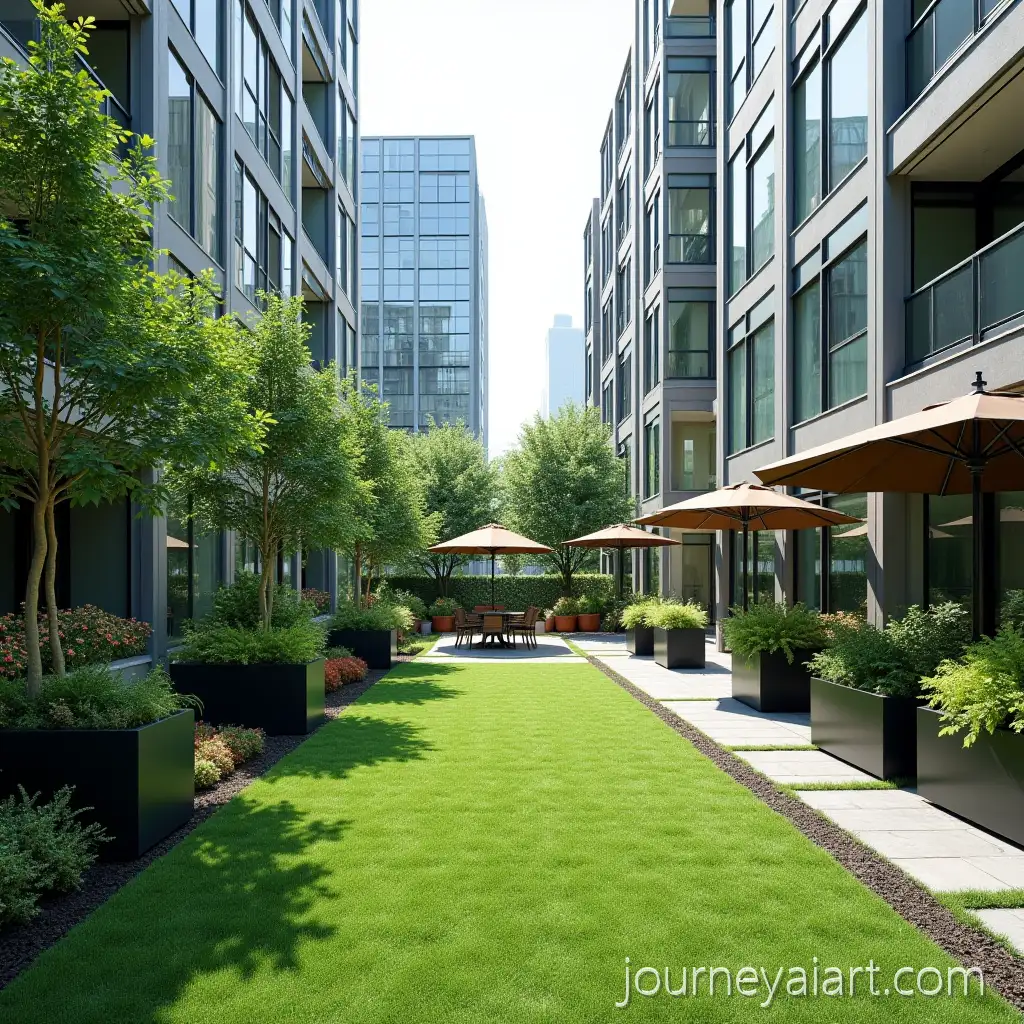 Modern-Office-Garden-Courtyard-with-EcoFriendly-and-Polluted-Contrasts