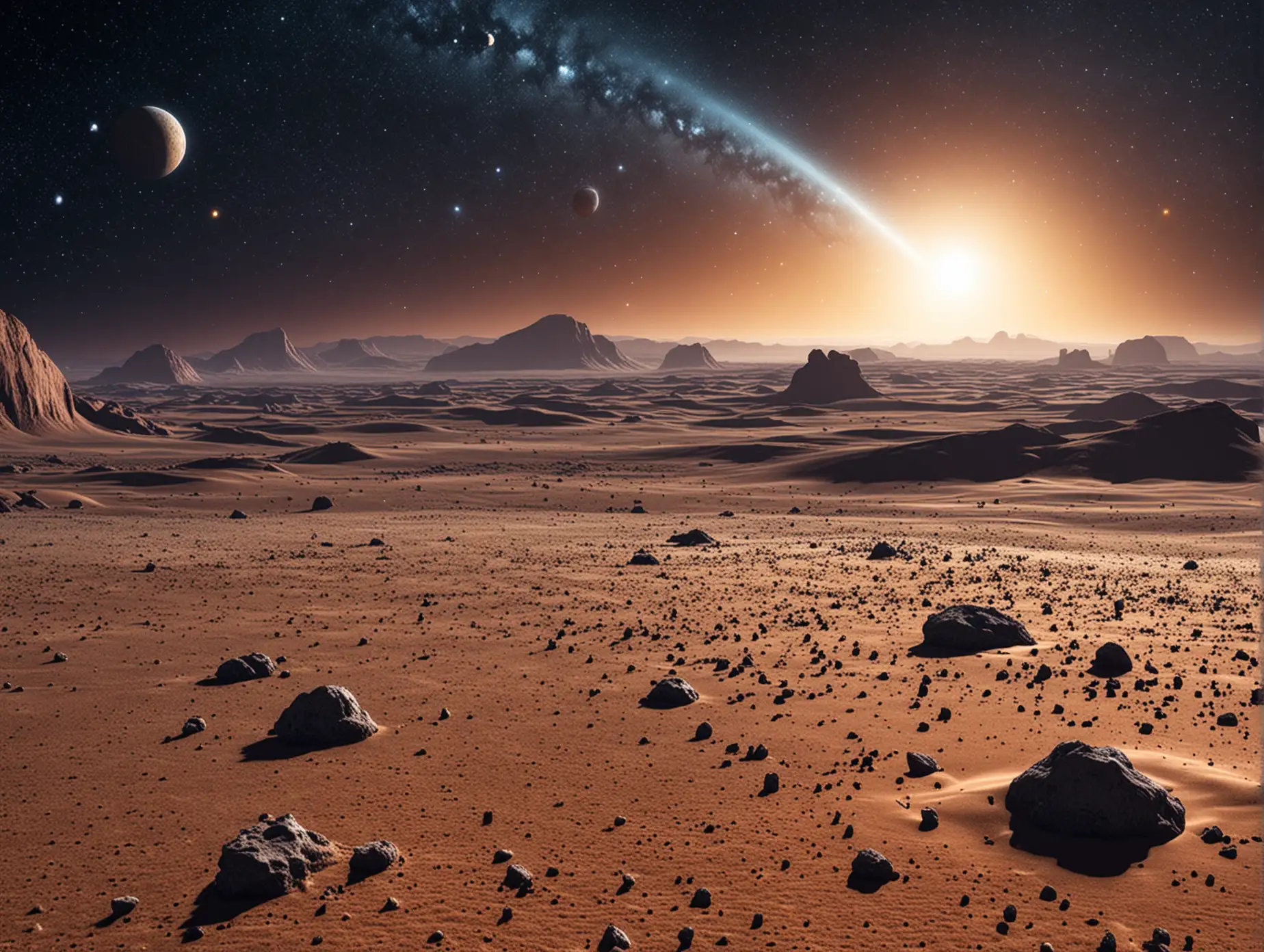 Asteroid-Belt-in-Desert-Landscape