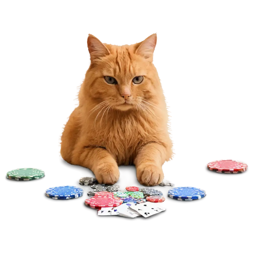 PNG-Image-of-Cat-Gambling-Playful-and-Unique-Visual-Representation