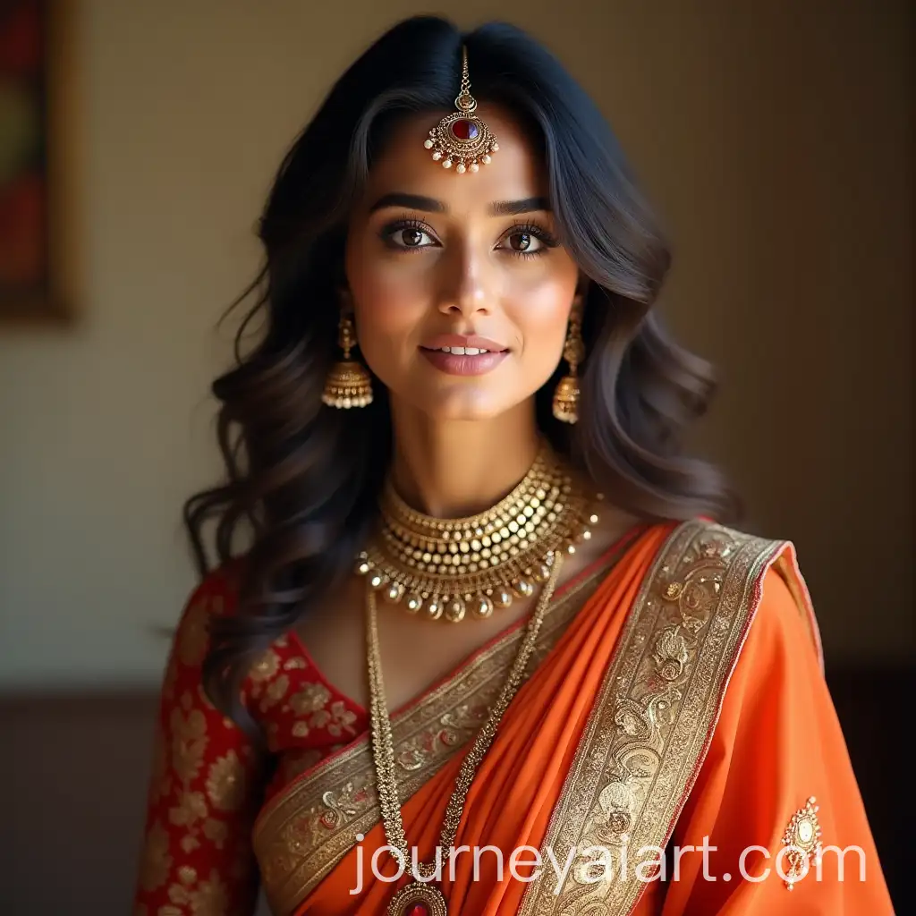 Pooja-Hegde-in-Traditional-Indian-Attire-Elegant-Portrait