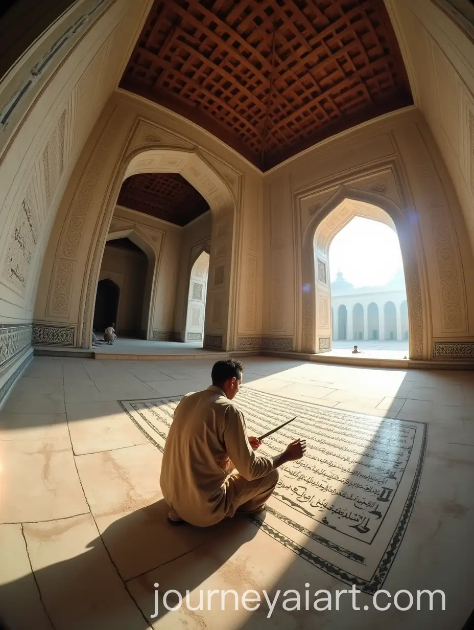 Mughal-Artisan-Carving-Calligraphy-in-the-Taj-Mahals-Unfinished-Main-Chamber
