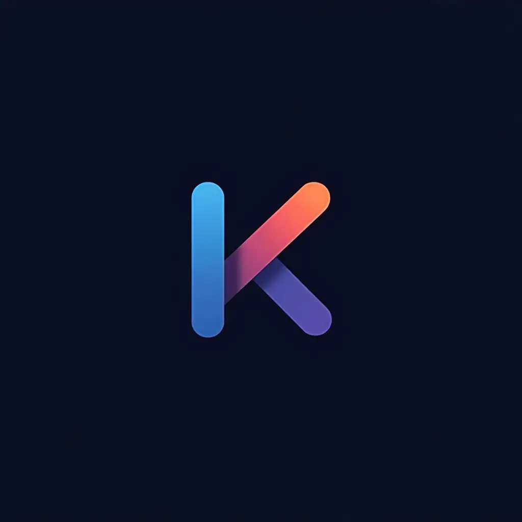 Generate a head logo for a technology channel. The extended and deformed letters 'KEKE Skill' are combined with other simple elements to form an ultra-simple mode. It is creative and requires a sense of technology, simplicity, easy to remember, and eye-catching color matching.