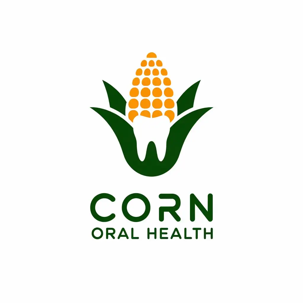 LOGO Design for Corn Oral Health Vector Logo Featuring Corn Symbol for the Medical Dental Industry