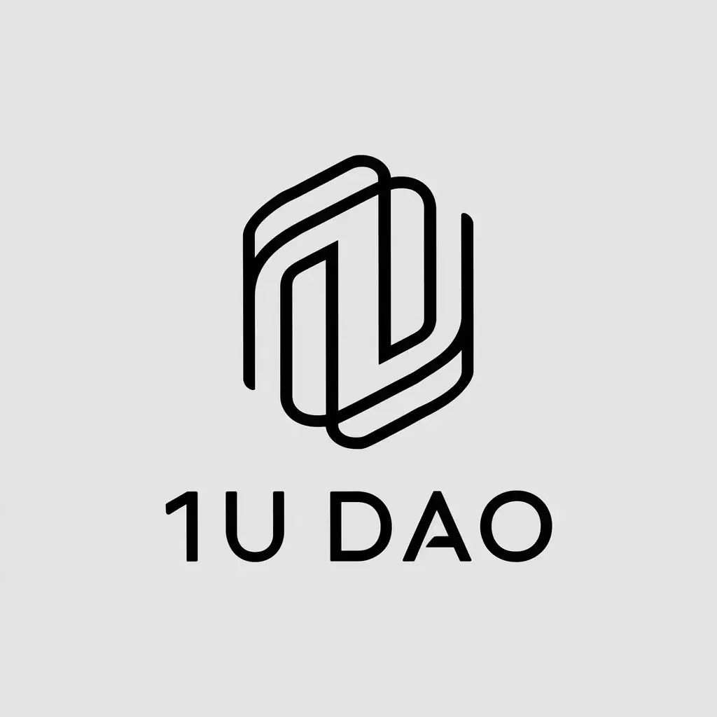 a vector logo design,with the text "1U Dao", main symbol:1U Dao,Moderate,clear background