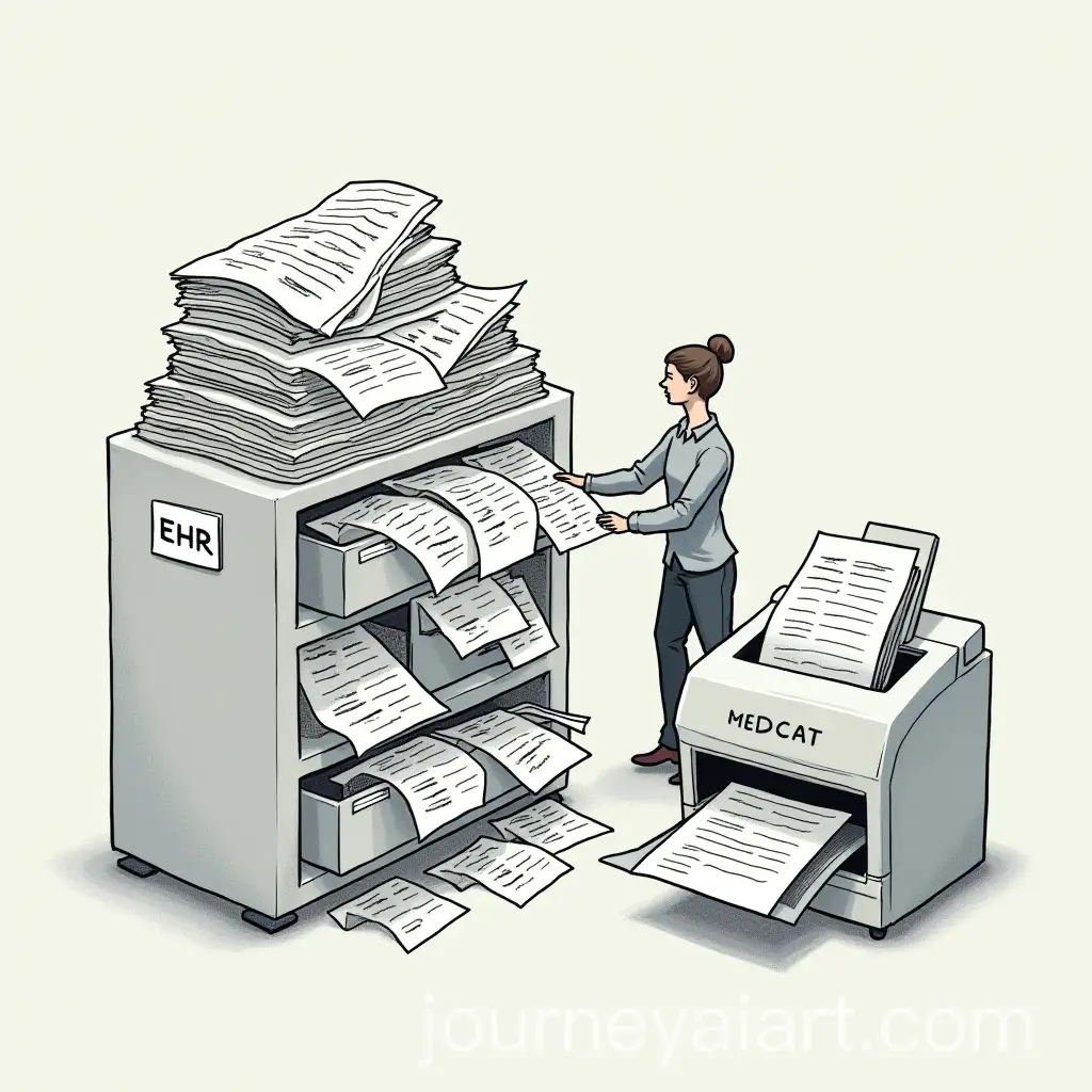 Researcher-Scanning-Documents-into-MedCat-Machine-for-EHR-Data-Management